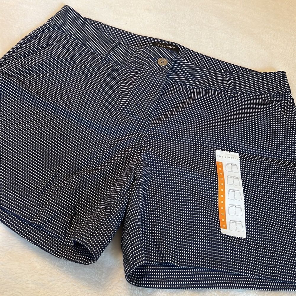 NWT The Limited Navy with White Dots Women's Shorts